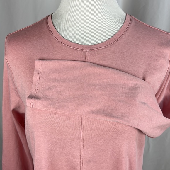 J. Jill Pima Crew Neck High-Low Long Sleeve Tee - Picture 3 of 6